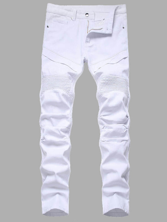 Men Casual Denim Pocket Design Solid Jeans (No Stretch)