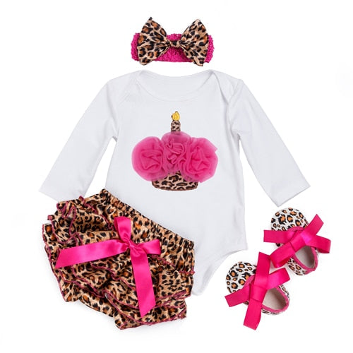 Newborn Baby Girl Clothes Set Long Sleeve Baby Bodysuits Cotton Infant