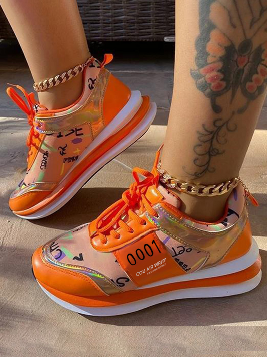 Letter Print Sneakers